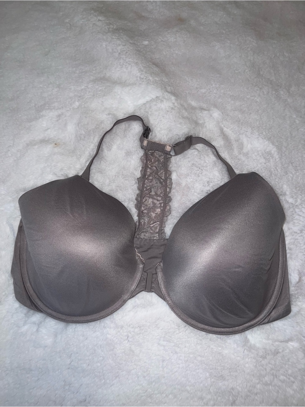 Victoria's Secret Taupe Lace Racerback Padded Bra